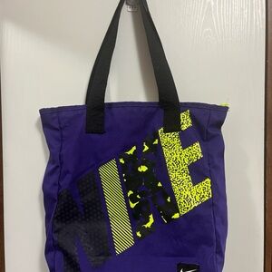 Nike Purple Tote with Yellow Accents